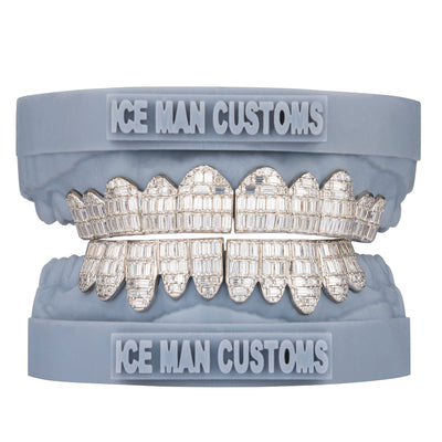 VVS Moissanite Diamond Grillz (Baugette Set)