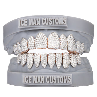VVS Moissanite Diamond Grillz (Honey Comb Set)