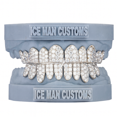 VVS Moissanite Diamond Grillz (JUMBO Honey Comb Set 6 Pointer)