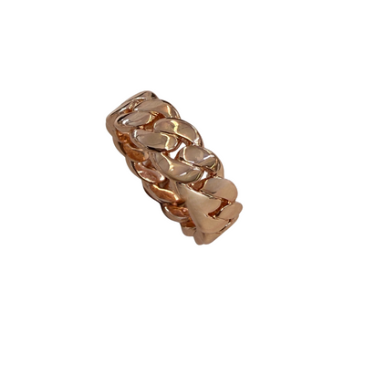 Cuban Link Ring Rose Gold