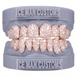 Gold Colour: Rose – VVS Moissanite Galaxy Set Grill in rose gold, IceMan Customs