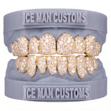 Gold Colour: Yellow – Natural Diamond Galaxy Set Grill in yellow gold, IceMan Customs