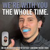 We're with you the whole time – one-on-one video call while you take your mold