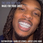 The look they flex, made for your smile – custom Galaxy set with hand-set stones
