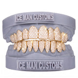 Gold Colour: Yellow – VVS Moissanite Honeycomb Set Grill in yellow gold, IceMan Customs
