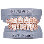 Gold Colour: Rose – VVS Moissanite Honeymoon Set Grill in rose gold, IceMan Customs