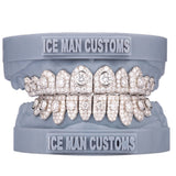 Gold Colour: White – VVS Lab Diamond Honeymoon Set Grill in white gold / silver, IceMan Customs