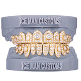 Gold Colour: Yellow – Natural Diamond Honeymoon Set Grill in yellow gold, IceMan Customs