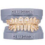 Gold Colour: Yellow – VVS Moissanite Honeymoon Set Grill in yellow gold, IceMan Customs