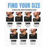 Find your size chain thickness guide