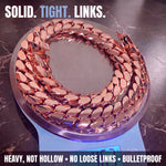 Solid tight links rose gold