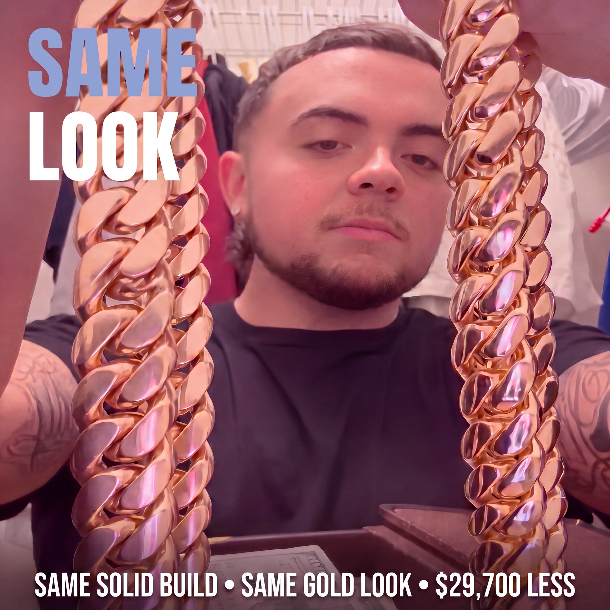 Same look rose gold comparison