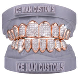 Gold Colour: Rose – VVS Lab Diamond Invisible Set Grill in rose gold, IceMan Customs